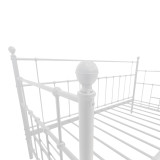 Divan krevat Routha pakoworld, metal i bardhë, 90x190cm