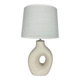 Llambë tavoline qeramike Ovola Inart E27 në nuancë bezhë D30x52cm