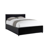 Krevat Dellia pakoworld me hapësirë magazinimi pu i zi 120x200cm