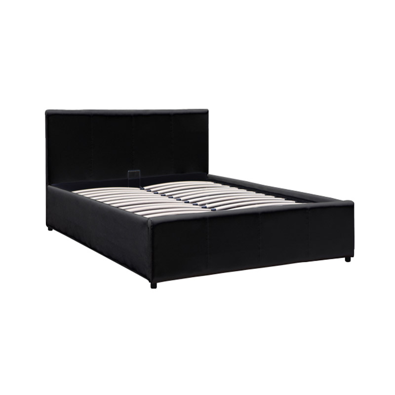 Krevat Dellia pakoworld me hapësirë magazinimi pu i zi 120x200cm