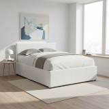 Krevat Dellia pakoworld me hapësirë magazinimi pu i bardhë 120x200cm