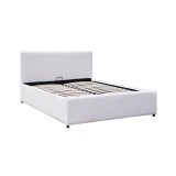 Krevat Dellia pakoworld me hapësirë magazinimi pu i bardhë 120x200cm