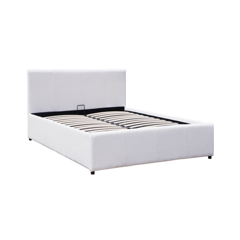 Krevat Dellia pakoworld me hapësirë magazinimi pu i bardhë 120x200cm