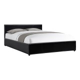 Krevat Dellia pakoworld me hapësirë magazinimi pu i zi 150x200cm