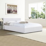 Krevat Dellia pakoworld me hapësirë magazinimi pu i bardhë 150x200cm