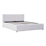Krevat Dellia pakoworld me hapësirë magazinimi pu i bardhë 150x200cm