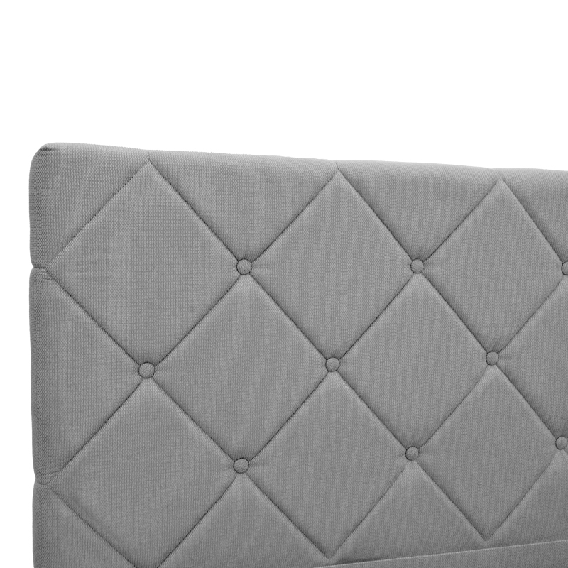 Krevat Dreamie pakoworld me hapësirë magazinimi, pëlhurë, gri 160x200cm