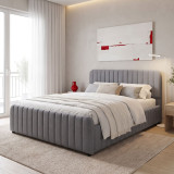 Krevat Myrelia pakoworld pëlhurë gri 150x200cm