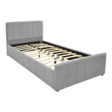 Krevat tek Doulia pakoworld kadife antracit 100x200cm