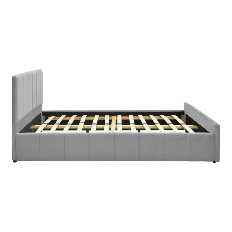 Krevat tek Doulia pakoworld kadife antracit 100x200cm