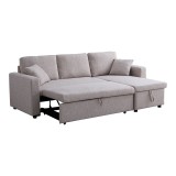 Divan këndi i kthyeshëm Kamore pakoworld me hapësirë magazinimi, pëlhurë bejzh 223x146x85cm