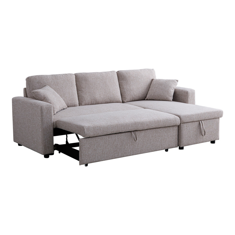 Divan këndi i kthyeshëm Kamore pakoworld me hapësirë magazinimi, pëlhurë bejzh 223x146x85cm
