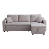 Divan këndi i kthyeshëm Kamore pakoworld me hapësirë magazinimi, pëlhurë bejzh 223x146x85cm