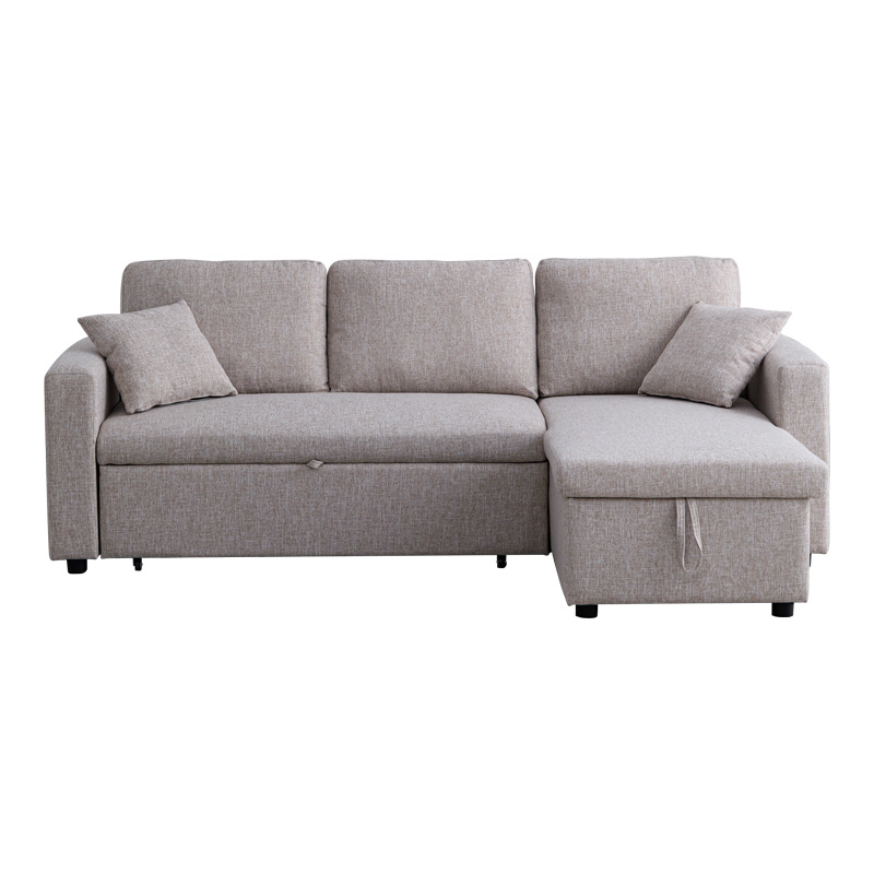 Divan këndi i kthyeshëm Kamore pakoworld me hapësirë magazinimi, pëlhurë bejzh 223x146x85cm