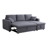 Divan qosheje i kthyeshëm Kamore pakoworld me hapësirë magazinimi, copë gri 223x146x85cm