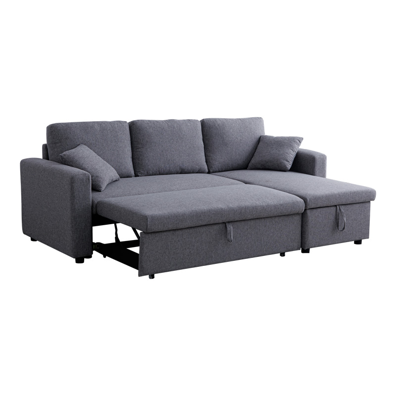 Divan qosheje i kthyeshëm Kamore pakoworld me hapësirë magazinimi, copë gri 223x146x85cm