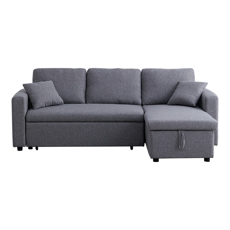 Divan qosheje i kthyeshëm Kamore pakoworld me hapësirë magazinimi, copë gri 223x146x85cm