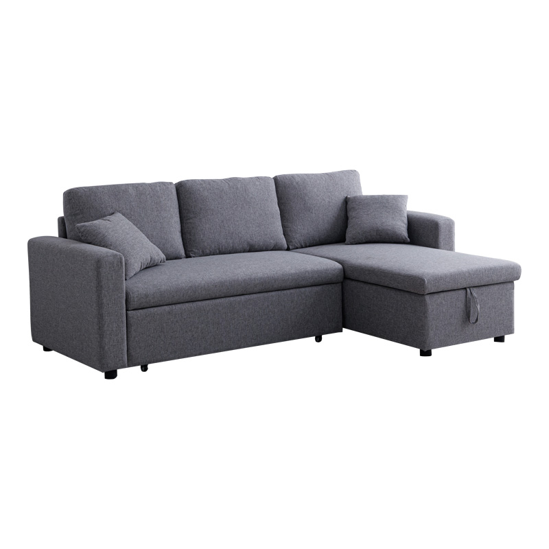 Divan qosheje i kthyeshëm Kamore pakoworld me hapësirë magazinimi, copë gri 223x146x85cm