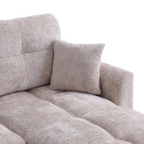 Divan këndi i kthyeshëm Comfie pakoworld me hapësirë magazinimi, pëlhurë bejzh 260x156x98cm