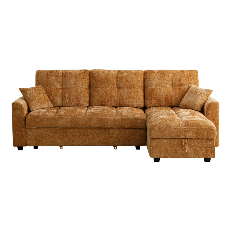 Divan këndi i kthyeshëm Comfie pakoworld me hapësirë magazinimi, pëlhurë ngjyrë deveje 260x156x98cm