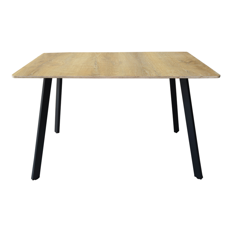 Tavolinë Squaro pakoworld SONOMA mdf me këmbë metalike të zeza 120x70x75cm