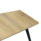 Tavolinë Squaro pakoworld SONOMA mdf me këmbë metalike të zeza 120x70x75cm