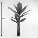 Bimë dekorative në vazo Banana Tree Inart jeshile D53x190cm