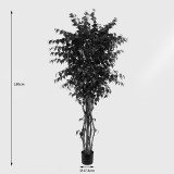 Bimë dekorative në vazo Banyan Inart jeshile D95x180cm