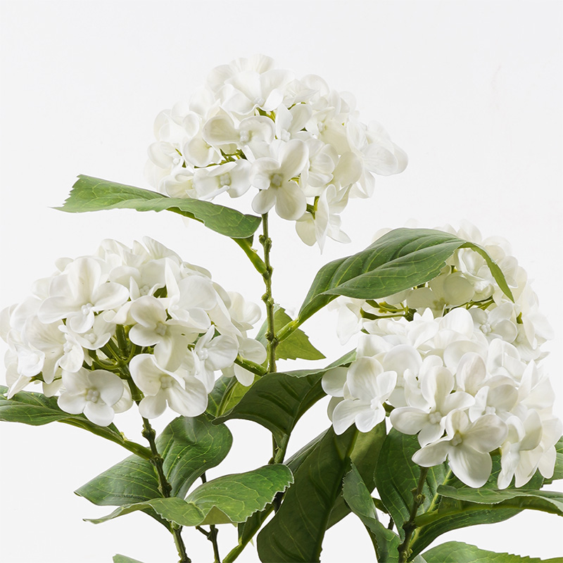 Bimë dekorative në vazo Hydrangea Inart e bardhë D35x50cm