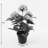 Bimë dekorative në vazo Hydrangea Inart rozë D35x50cm