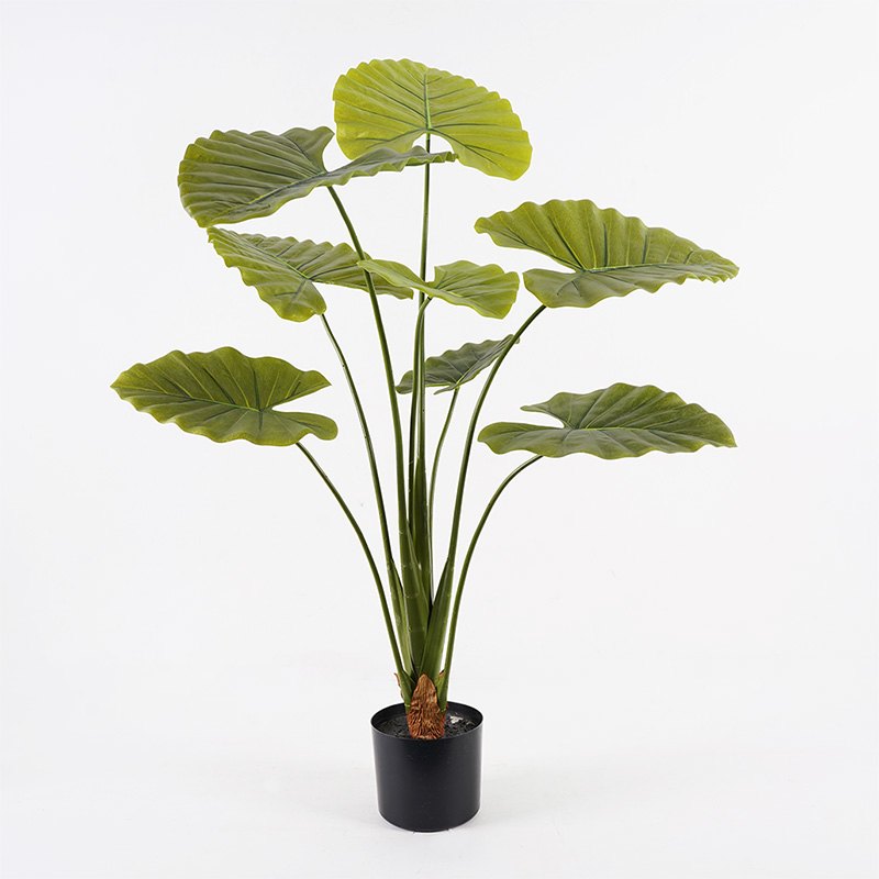 Bimë dekorative në vazo Alocasia Inart jeshile D90x120cm