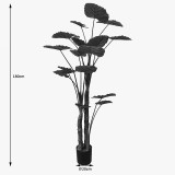 Bimë dekorative në vazo Taro Plant Inart jeshile D90x180cm