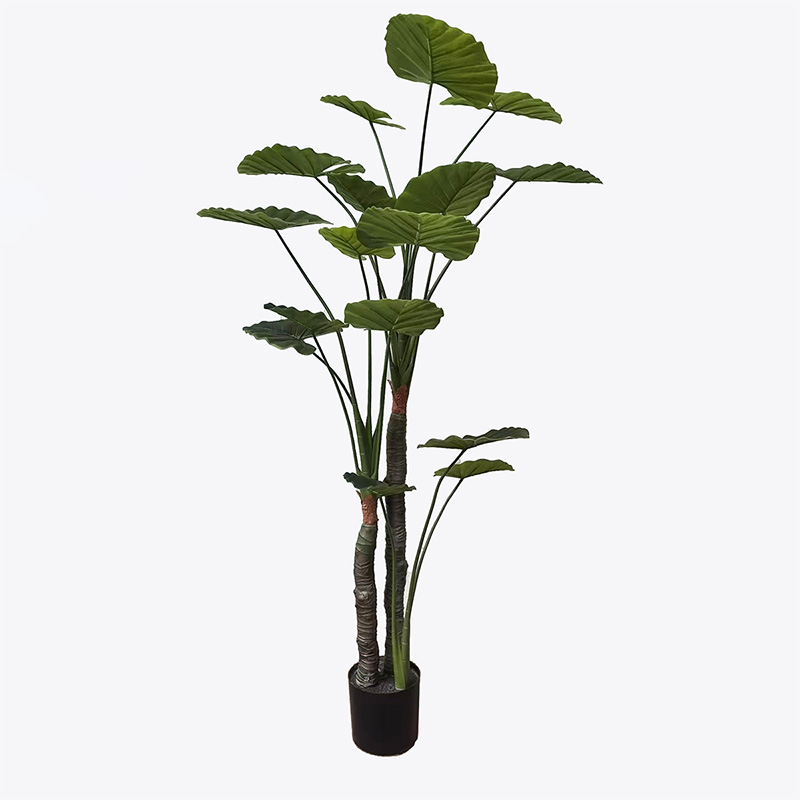 Bimë dekorative në vazo Taro Plant Inart jeshile D90x180cm