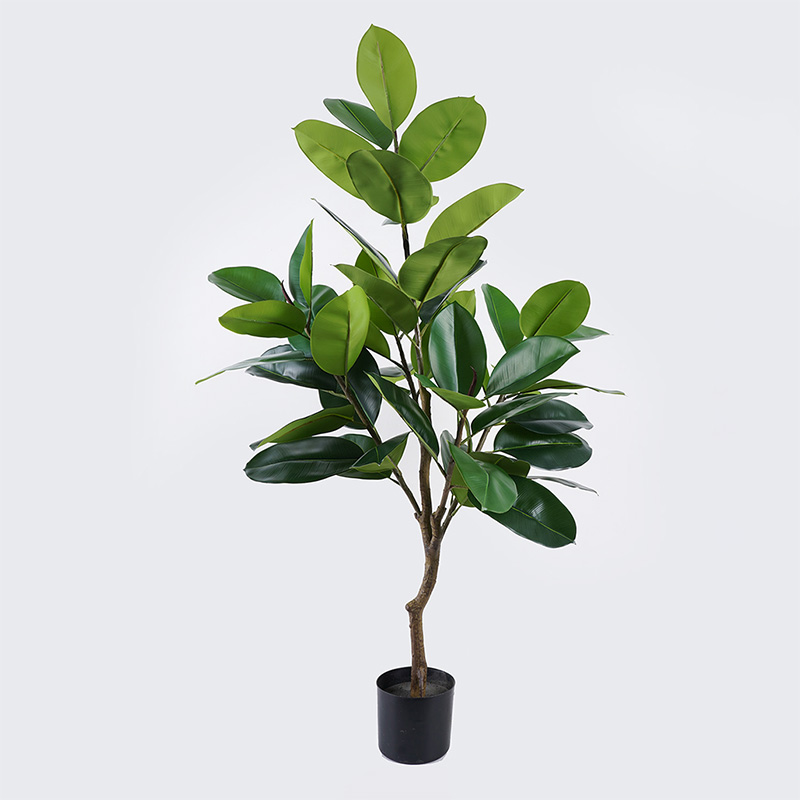 Bimë dekorative në vazo Ficus Lyrata Inart jeshile D70x130cm