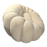Divan Embrace pakoworld me pëlhurë boucle në nuancë bezhë 180x105x65cm
