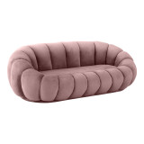Divan Embrace pakoworld prej kadifeje në nuancë molle e kalbur 180x105x65cm