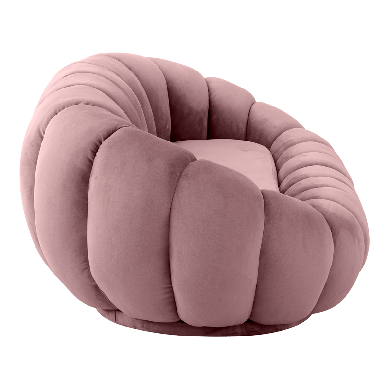 Divan Embrace pakoworld prej kadifeje në nuancë molle e kalbur 180x105x65cm