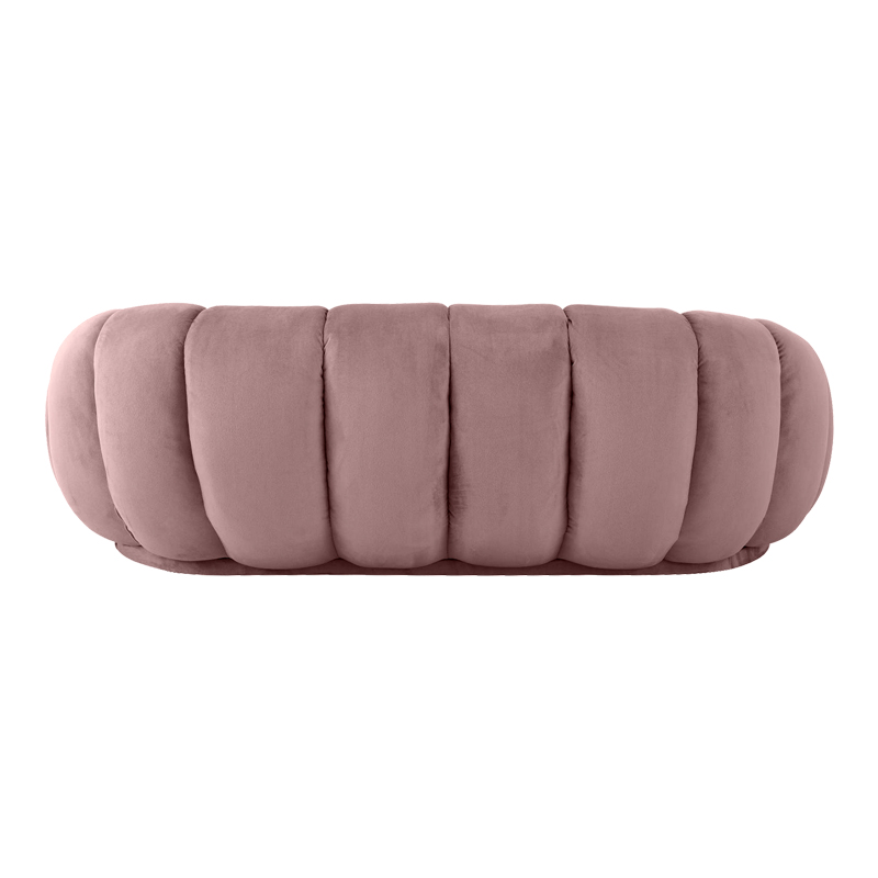 Divan Embrace pakoworld prej kadifeje në nuancë molle e kalbur 180x105x65cm