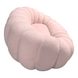Divan Embrace pakoworld me pëlhurë boucle në nuancë rozë 180x105x65cm