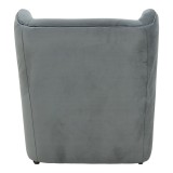 Fotel Regalo pakoworld prej kadifeje në nuancë antraciti 75x88x85cm