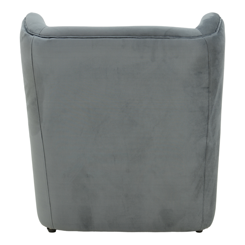 Fotel Regalo pakoworld prej kadifeje në nuancë antraciti 75x88x85cm