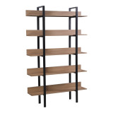 Bibliotekë Boderta pakoworld në ngjyrë sonoma-e zezë 120x30x190cm