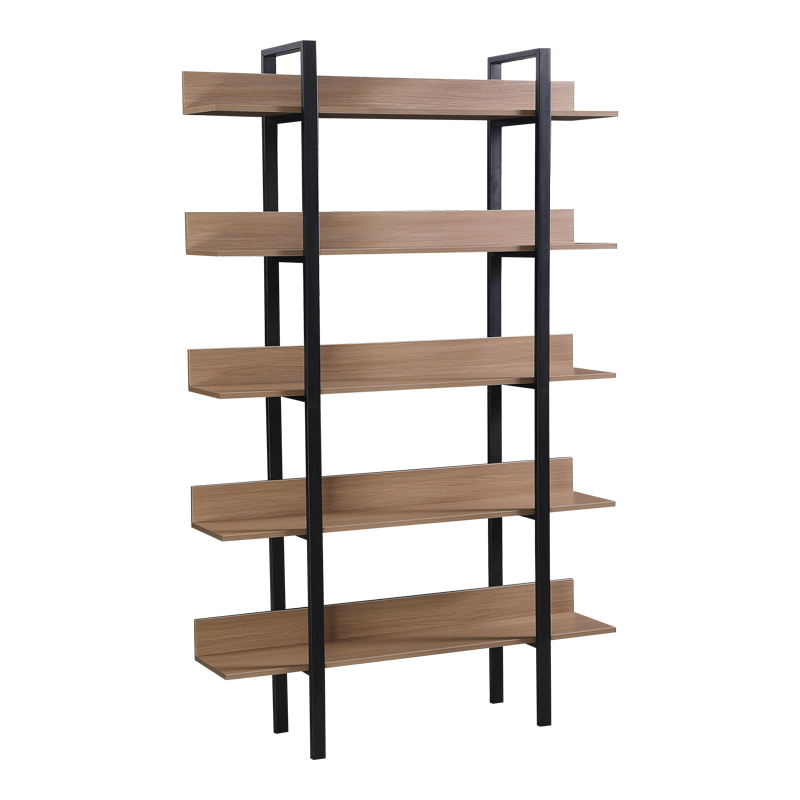 Bibliotekë Boderta pakoworld në ngjyrë sonoma-e zezë 120x30x190cm