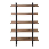 Bibliotekë Boderta pakoworld në ngjyrë sonoma-e zezë 120x30x190cm