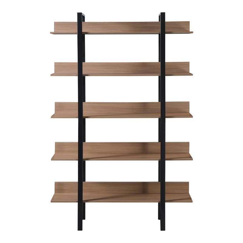 Bibliotekë Boderta pakoworld në ngjyrë sonoma-e zezë 120x30x190cm