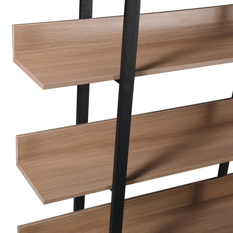 Bibliotekë Boderta pakoworld në ngjyrë sonoma-e zezë 120x30x190cm