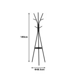 Varëse rrobash Denner pakoworld metalike në ngjyrë të bardhë 48.5x48.5x180cm