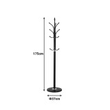 Varëse rrobash Keleste pakoworld metalike në ngjyrë të zezë D37x175cm