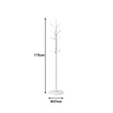 Varëse rrobash Keleste pakoworld metalike në ngjyrë të bardhë D37x175cm