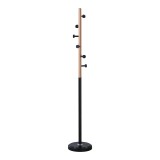 Varëse rrobash Sinem pakoworld metalike në ngjyrë të zezë-natyrale D30x175cm